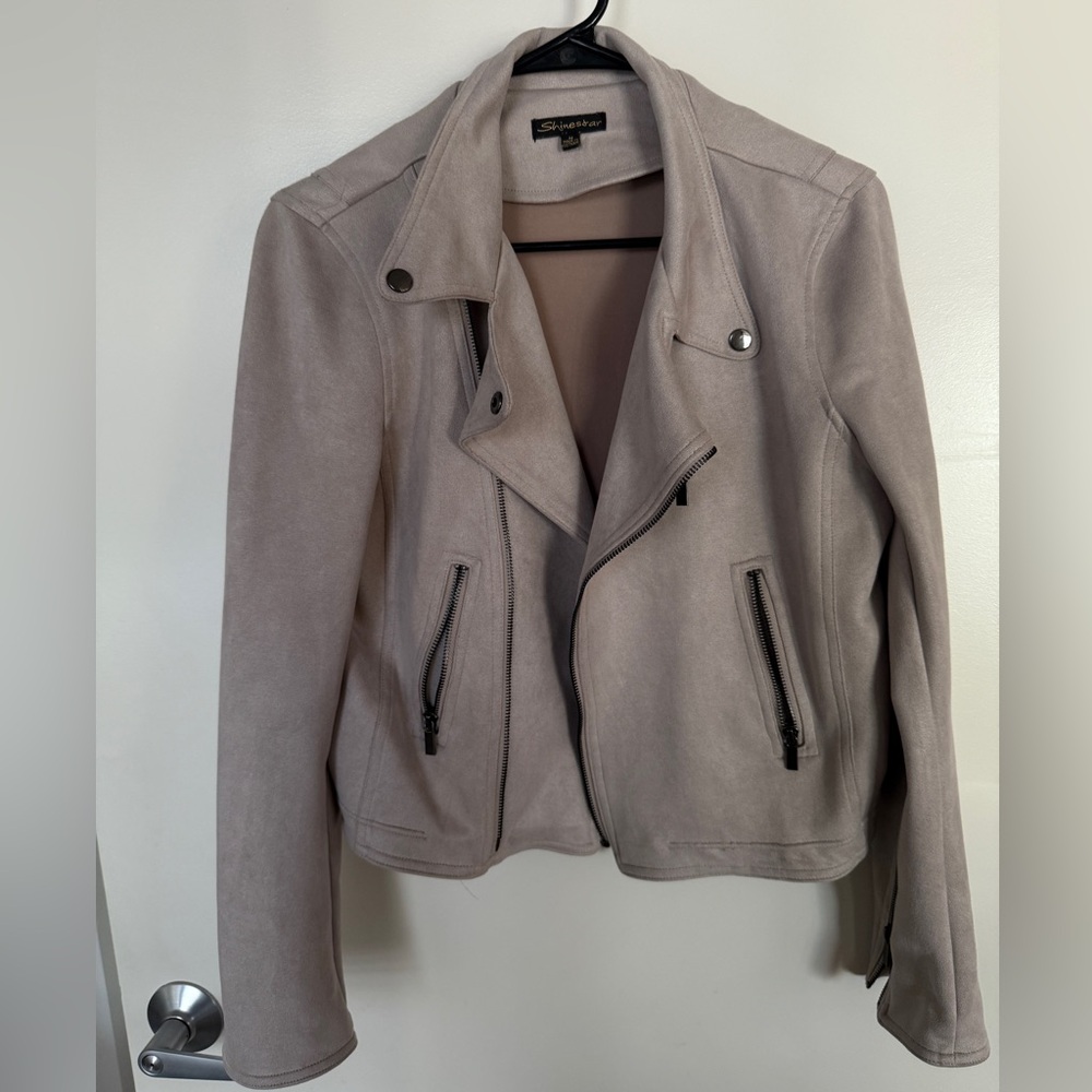 Shinestar Women's Taupe suede Jacket